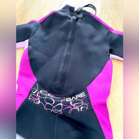 BARE Manta Kids Purple & Black Wetsuit Size 8yrs - Picture 4 of 10